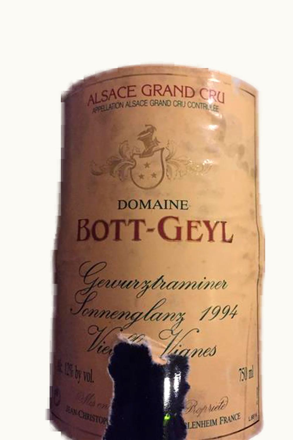 Domaine Bott-Geyl Gewurz Vendange Tardive Sonnenglanz Alsace Grand Cru, 1998