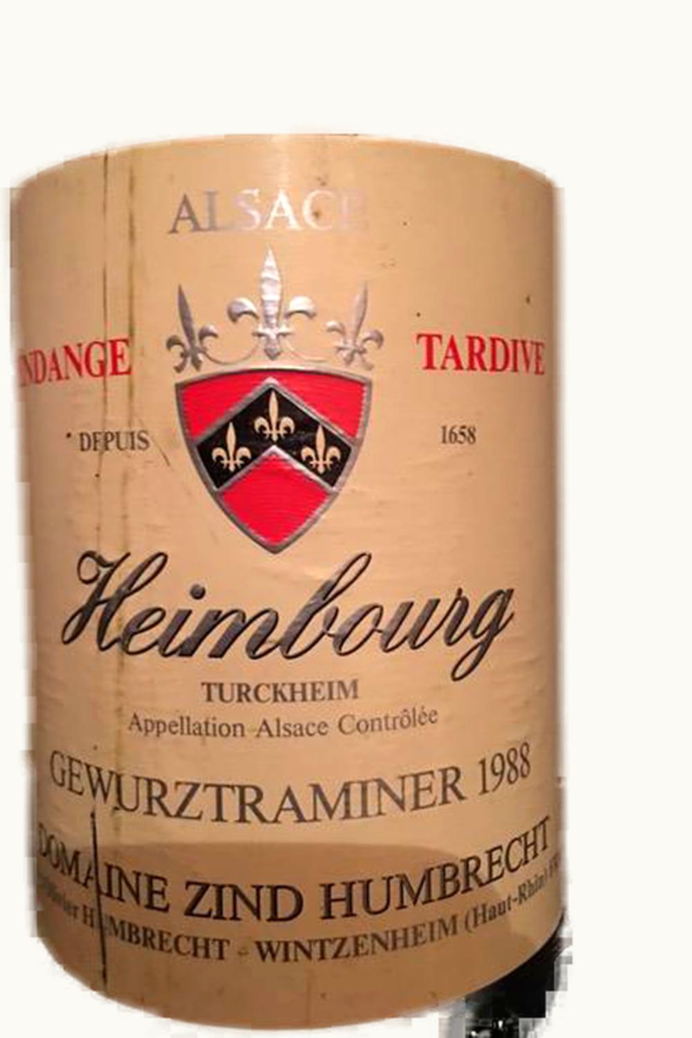 Domaine Zind Humbrecht Domaine Zind Humbrecht Gewurz Heimbourg Vendange Tardive Alsace, 1998