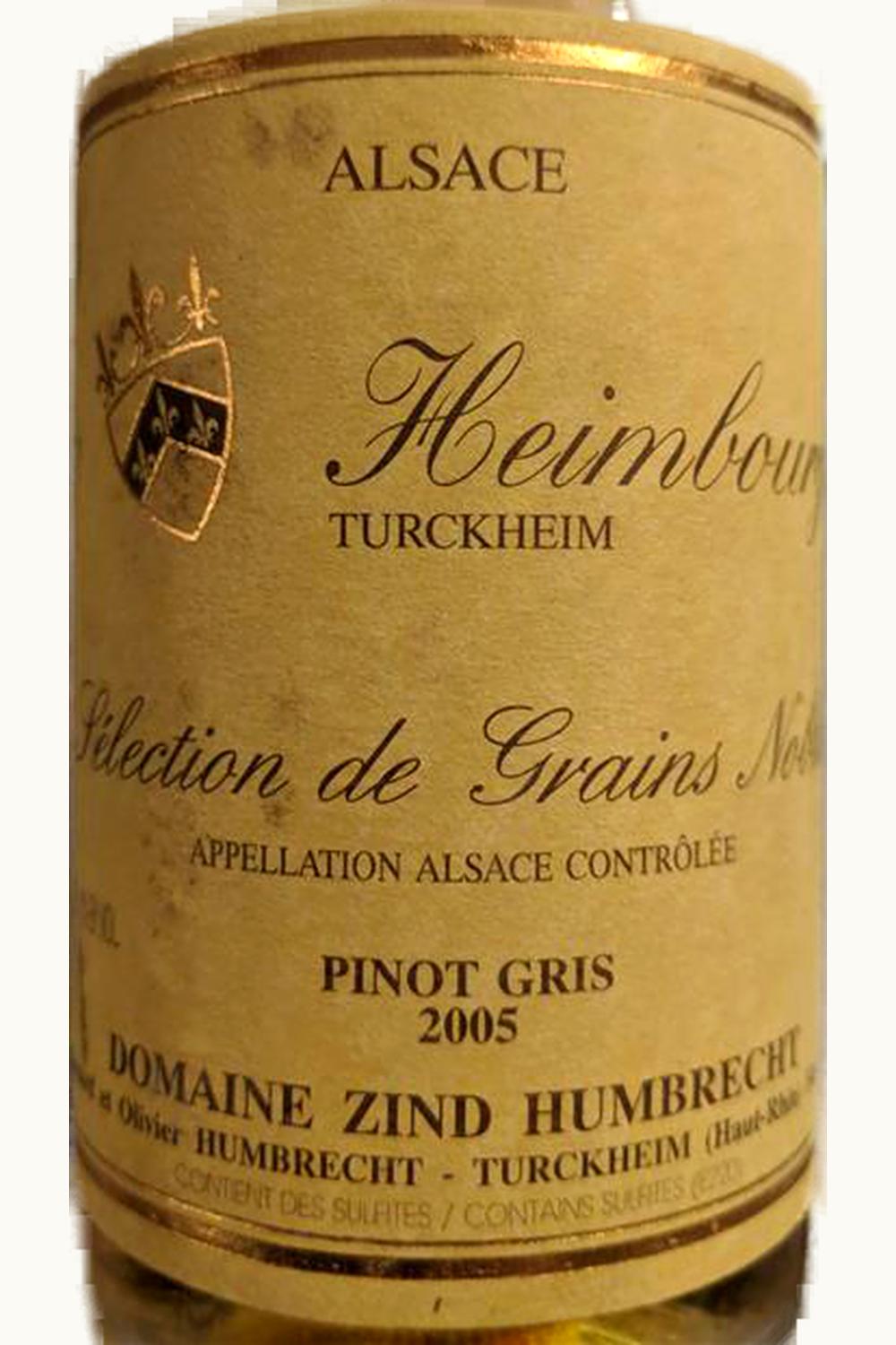 Domaine Zind Humbrecht Domaine Zind Humbrecht Pinot Gris Heimbourg Turckheim Select de Grain Noble Alsace, 1995