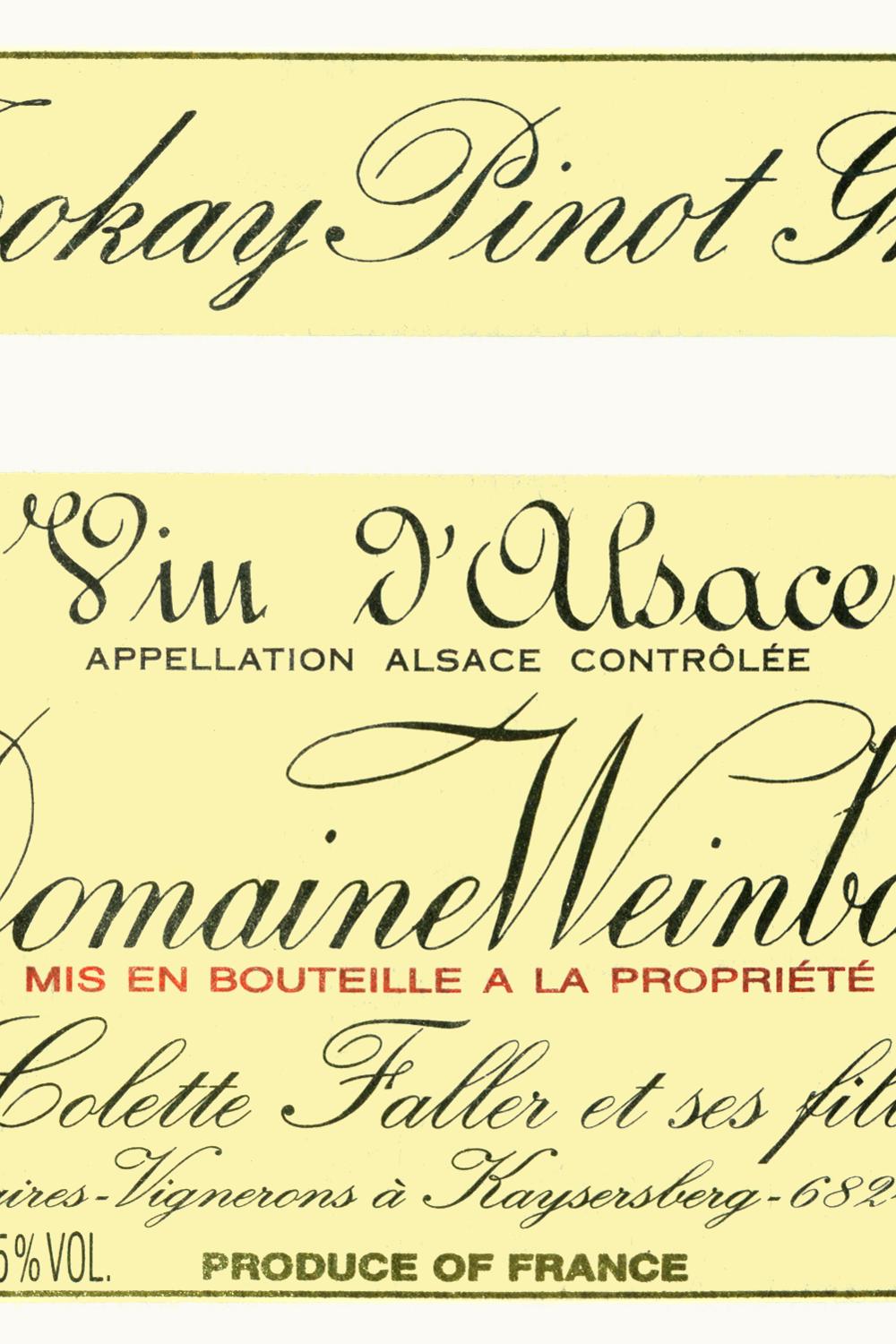 Domaine Weinbach Pinot Gris Quintessence de Grain Noble Cuvee du Cent Alsace, 1995