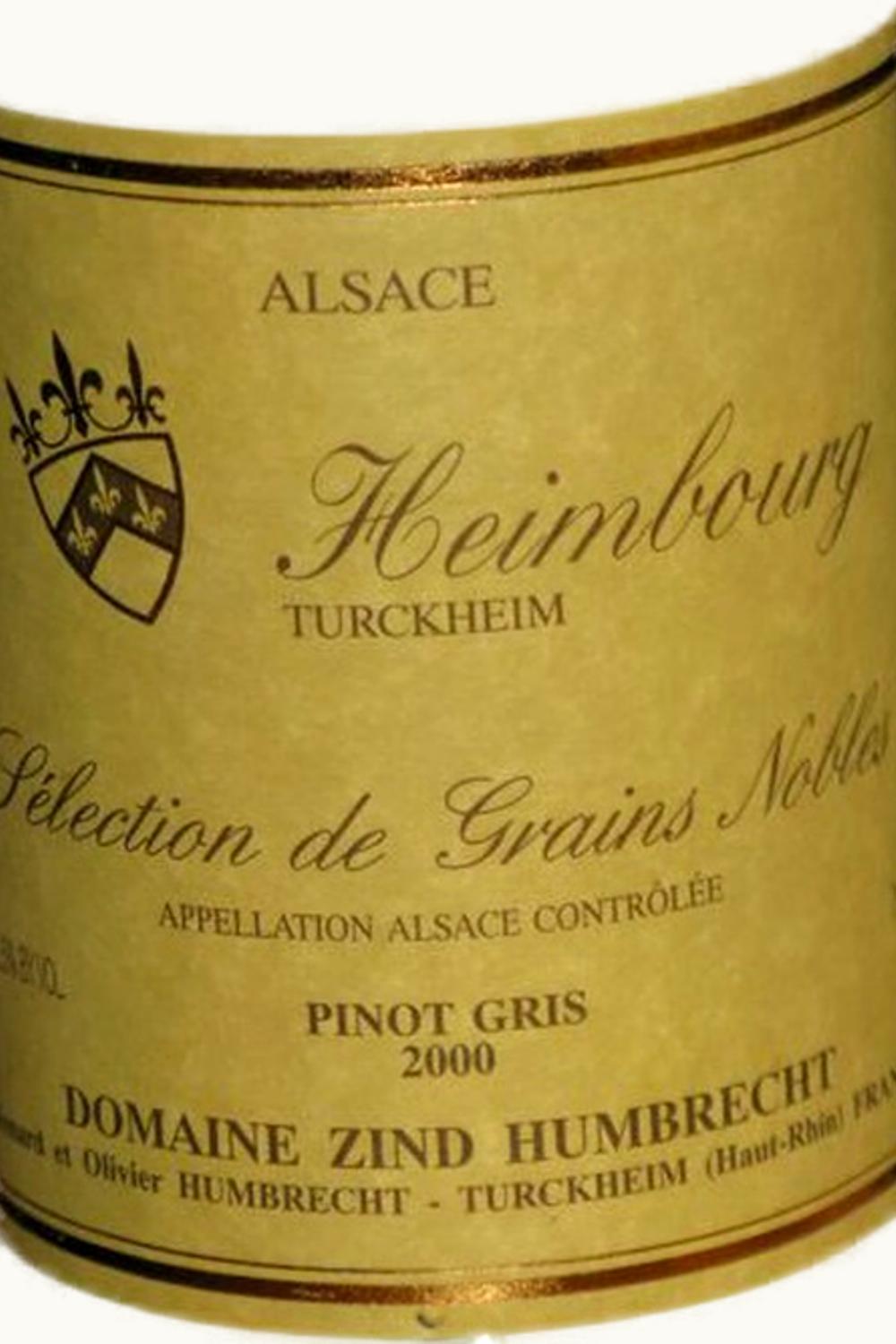 Domaine Zind Humbrecht Pinot Gris Heimbourg Turckheim Select de Grain Noble Alsace, 1991
