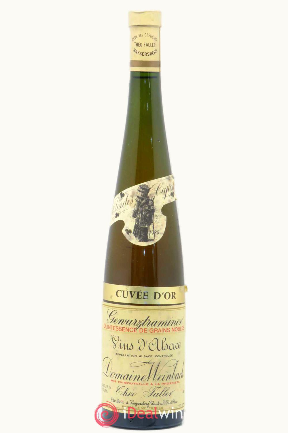 Domaine Weinbach Gewurz Cuvée d'Or Quintessence de Grain Noble Alsace Grand Cru, 1989