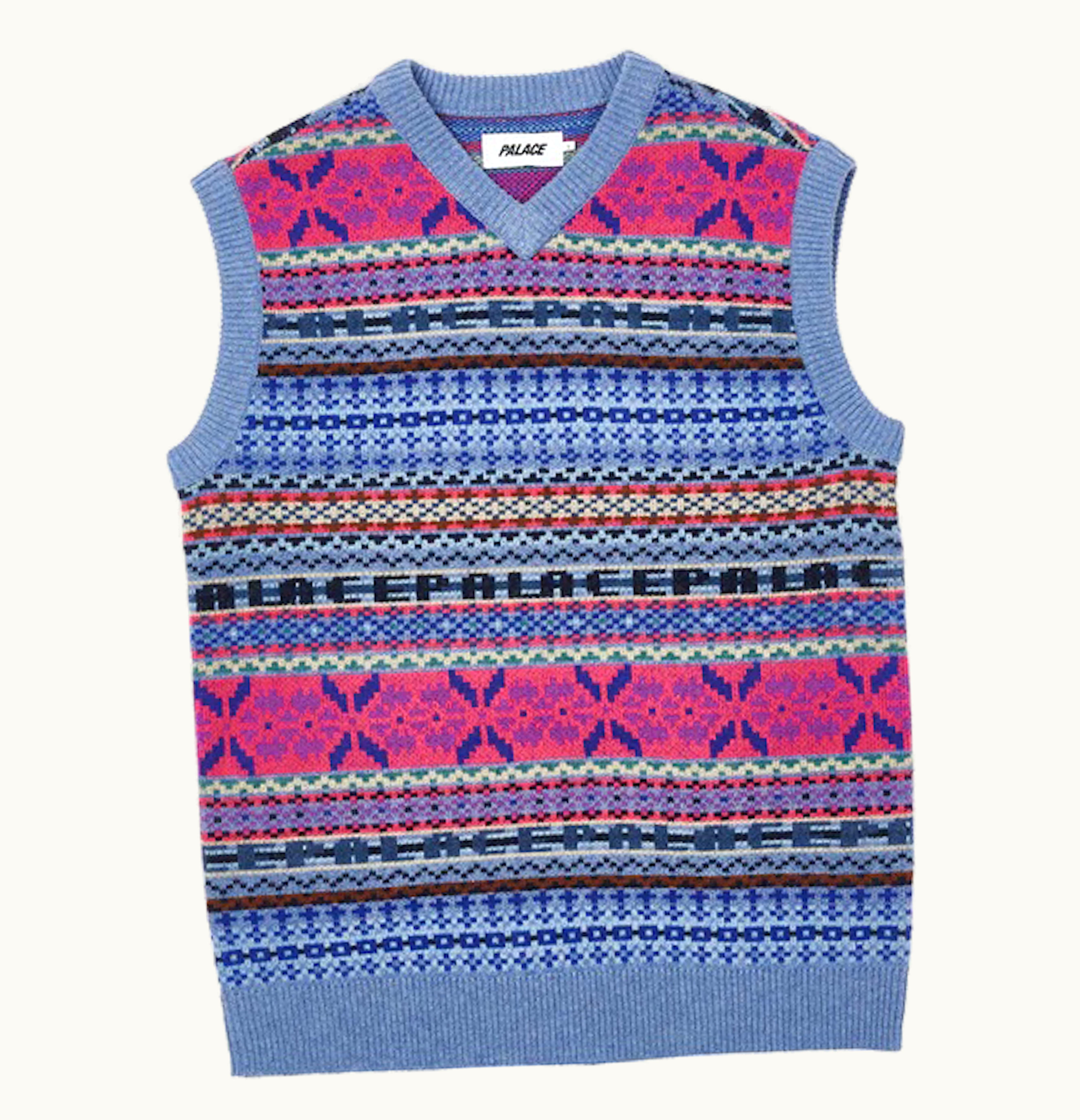 Palace Palace Fairisle Knit Vest Purple