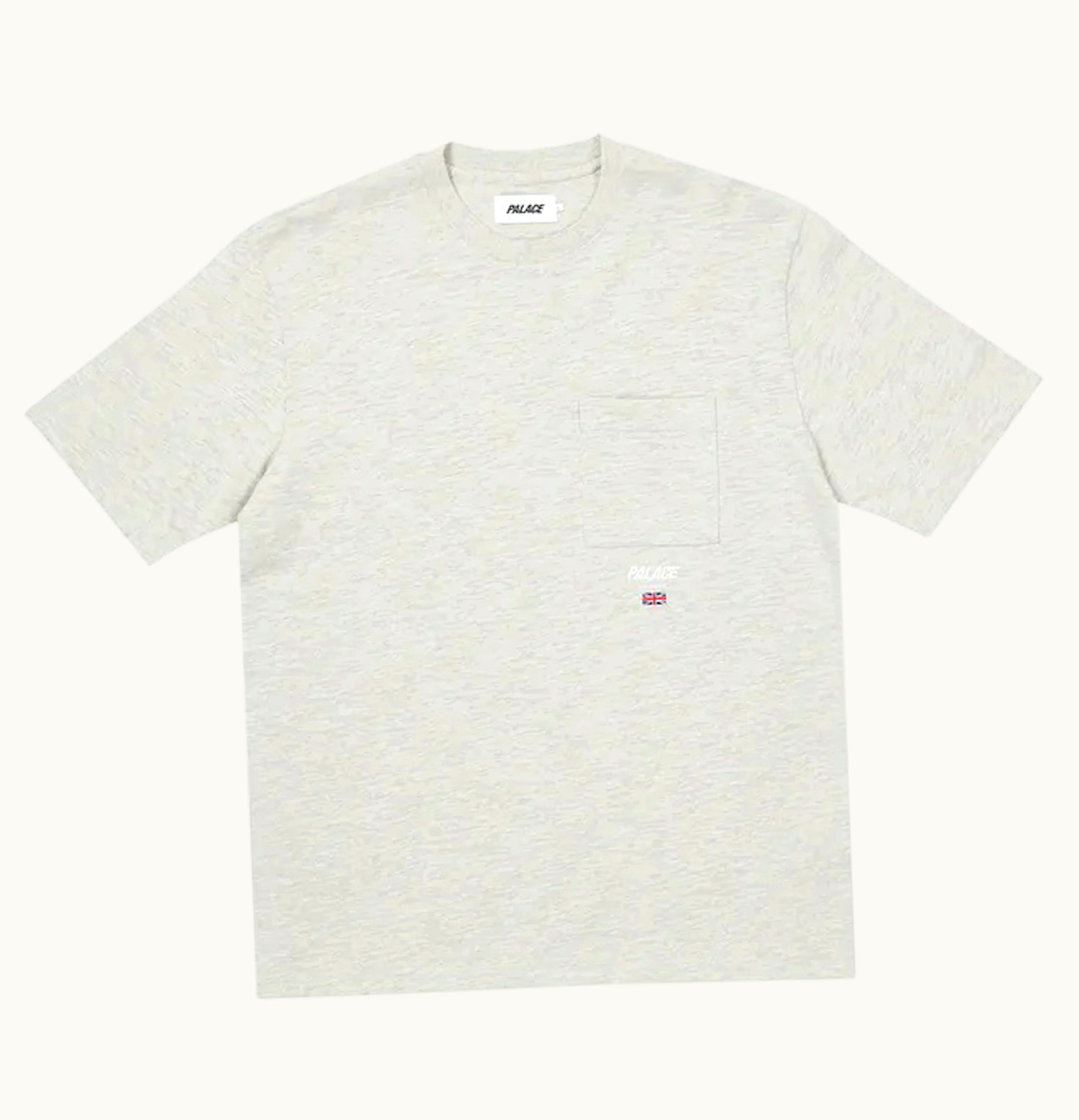 Palace Palace Slub Square Pocket T shirt Grey Marl
