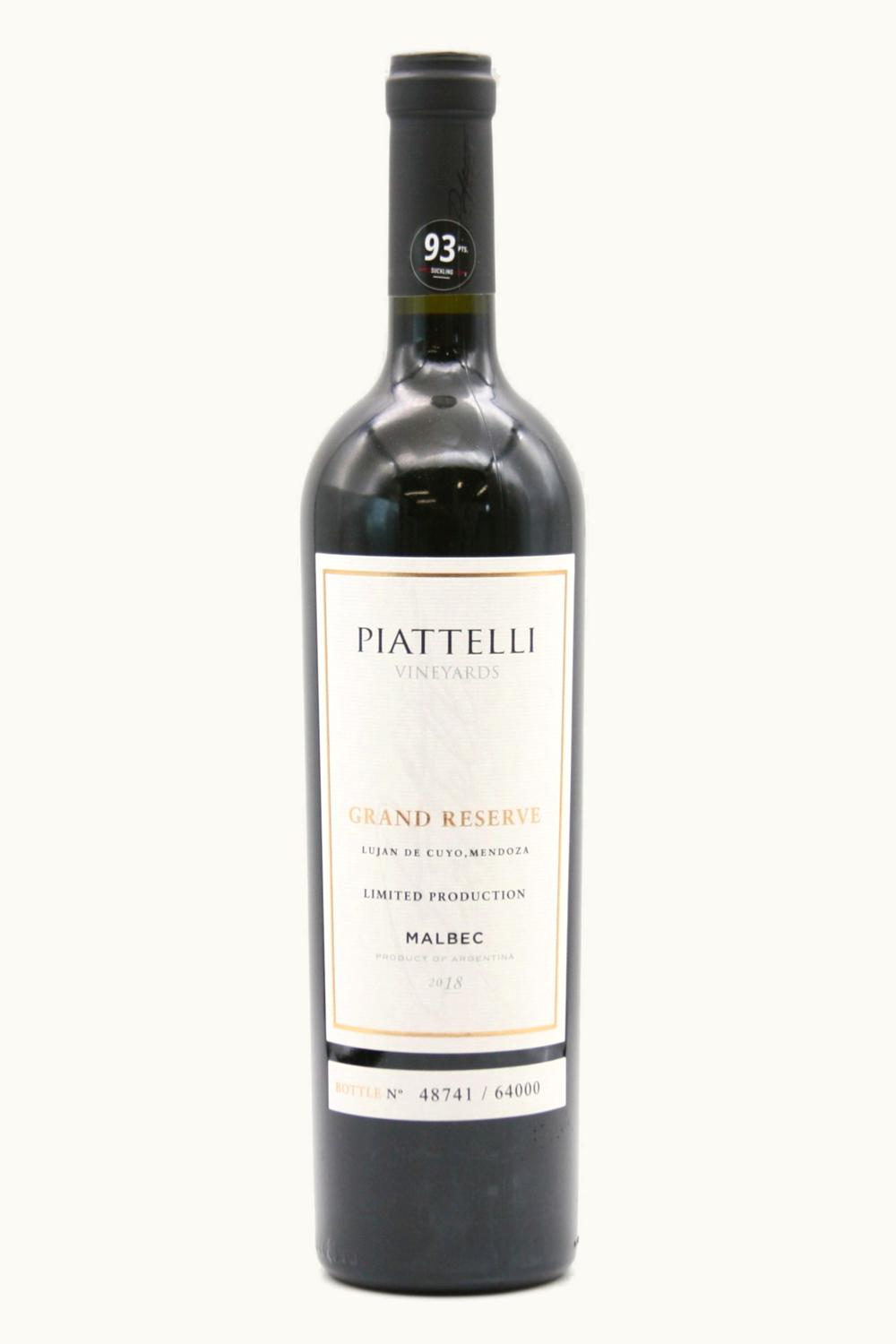Piattelli Piattelli Grand Reserve Malbec Argentina, 2018
