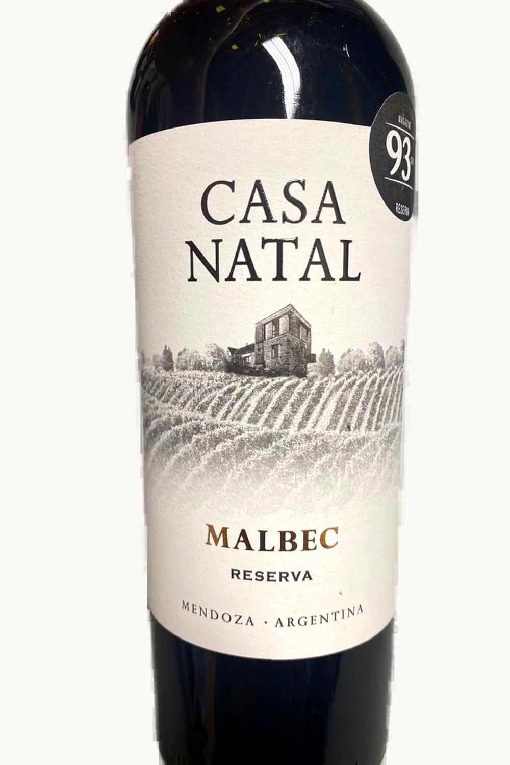 Casa Natale Casa Natale Reserva Malbec Mendoza Argentina, 2018