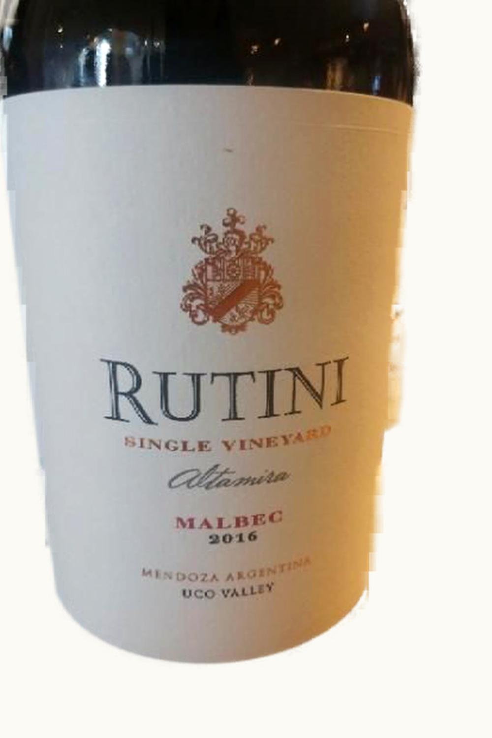 Rutini Rutini Malbec Uco Valley, 2016