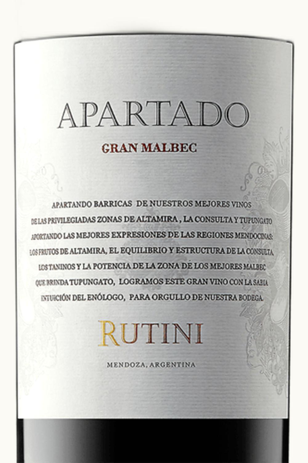 Rutini Rutini Apartado Grand Malbec, 2016