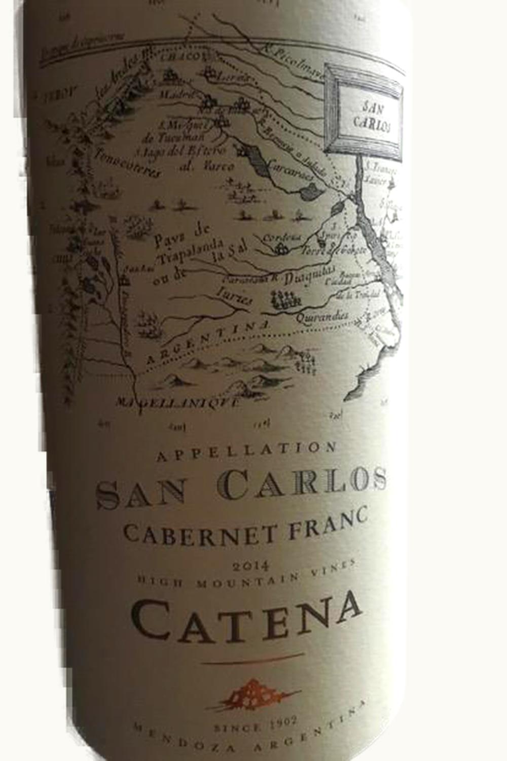 Catena Zapata Catena Zapata Cabernet Franc St. Carlos Uco Valley Mendoza, 2014