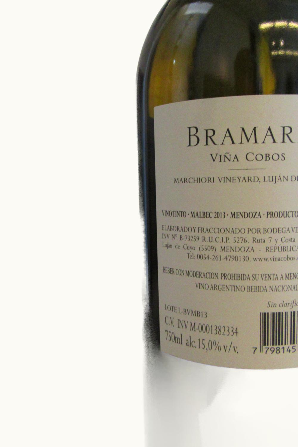Vinacobos VInacobos Bramare Marchiori Estate Malbec Perdriel Mendoza, 2013