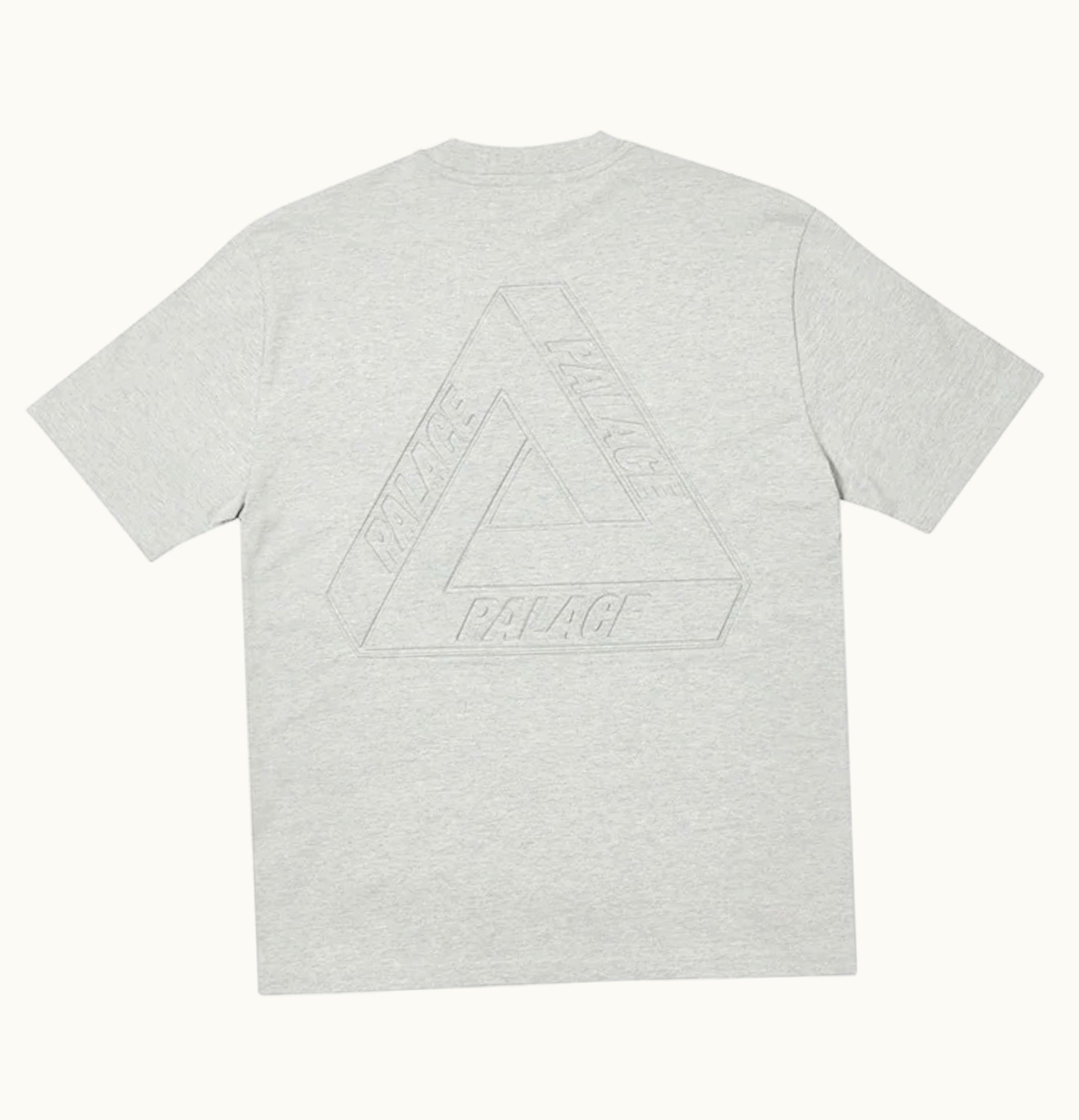 Palace Palace Tri Ferg Embossed T shirt Grey Marl
