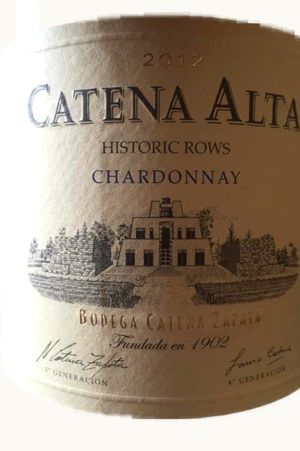 Catena Zapata Catena Zapata Alta Chardonnay Mendoza, 2012