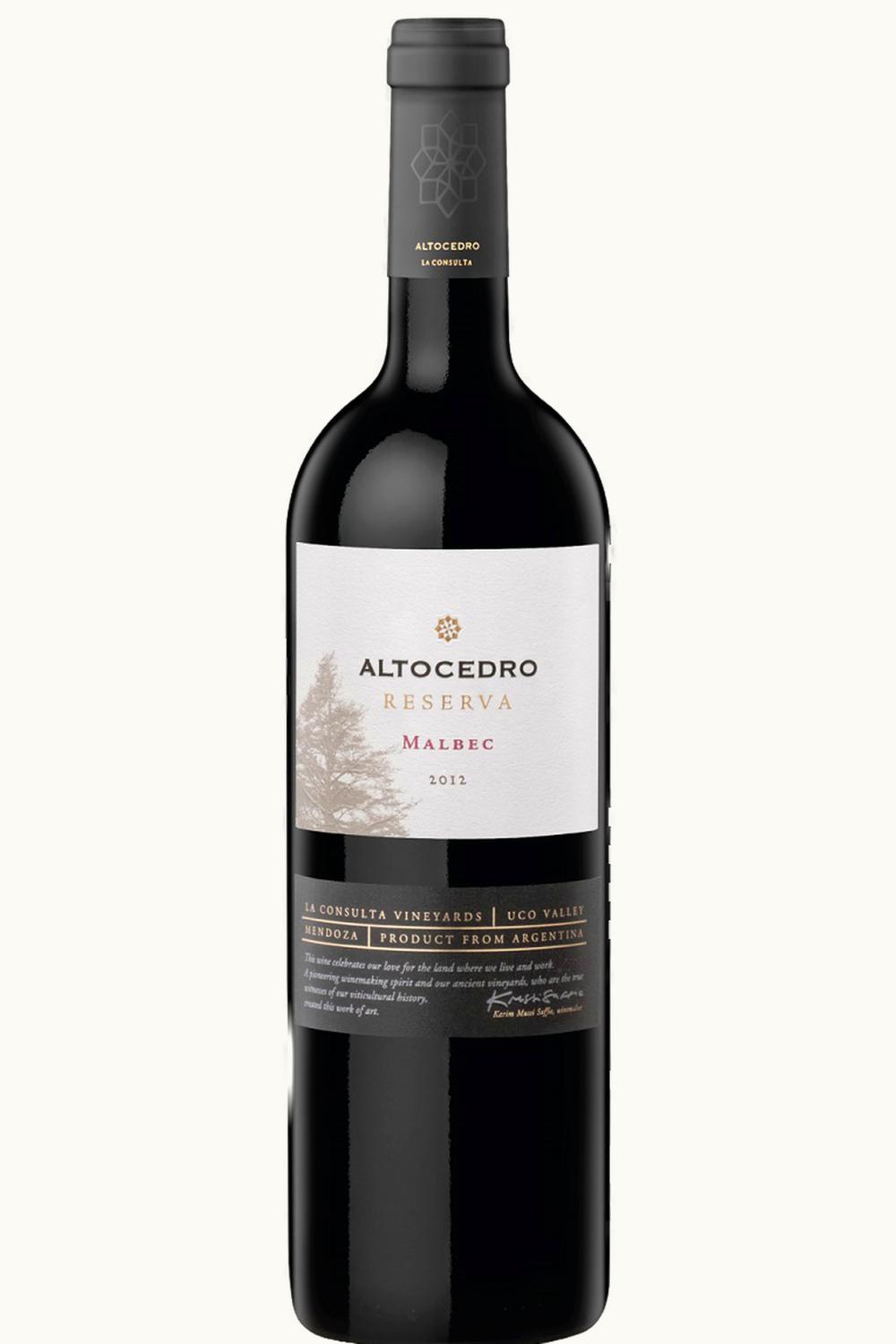 Alto Cedro Alto Cedro Malbec Reserva La Consulta Uco Valley Mendoza, 2012