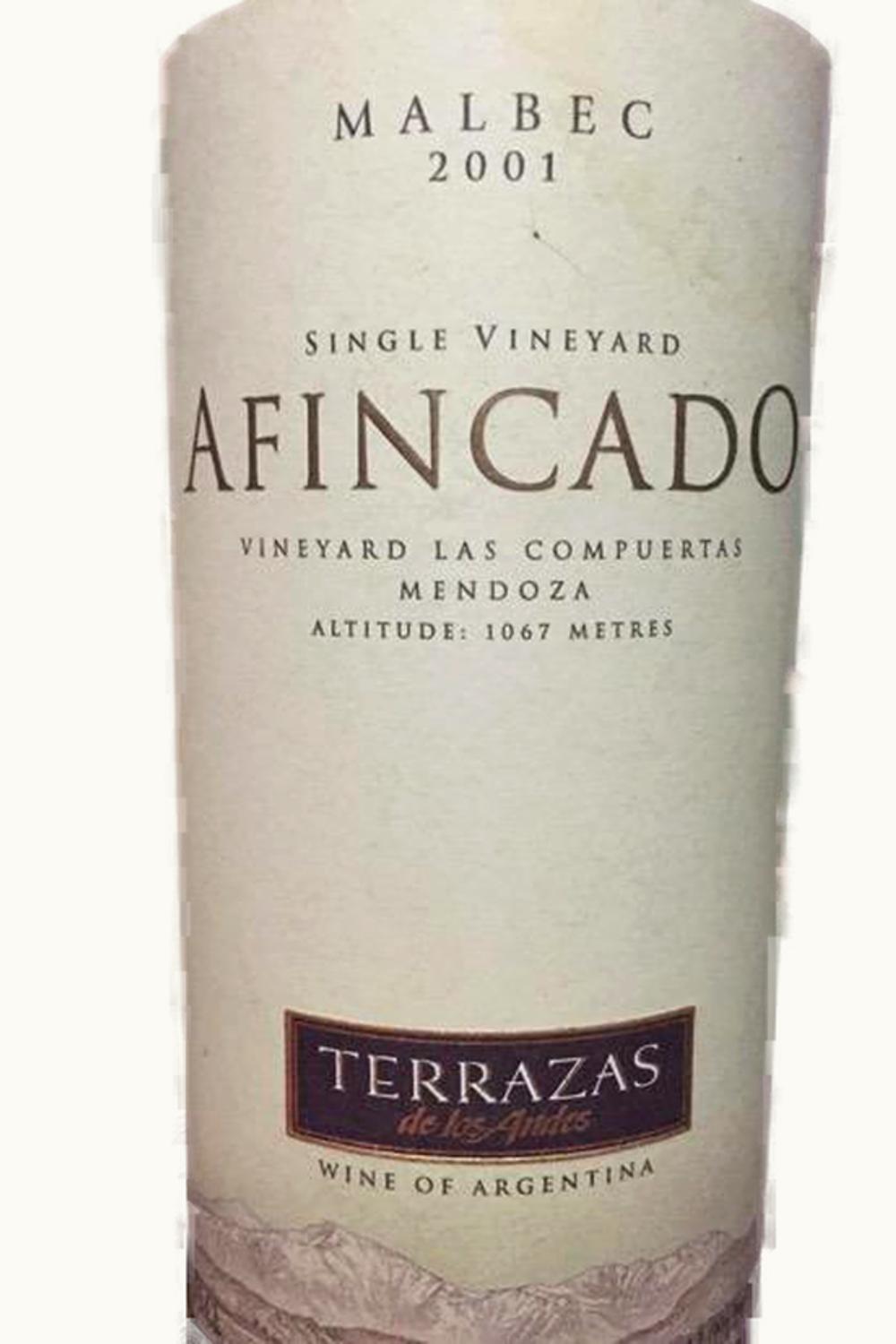 Terrazas de los Andes Terrazas de los Andes Afincado Single Malbec Compuertas Mendoza, 2011