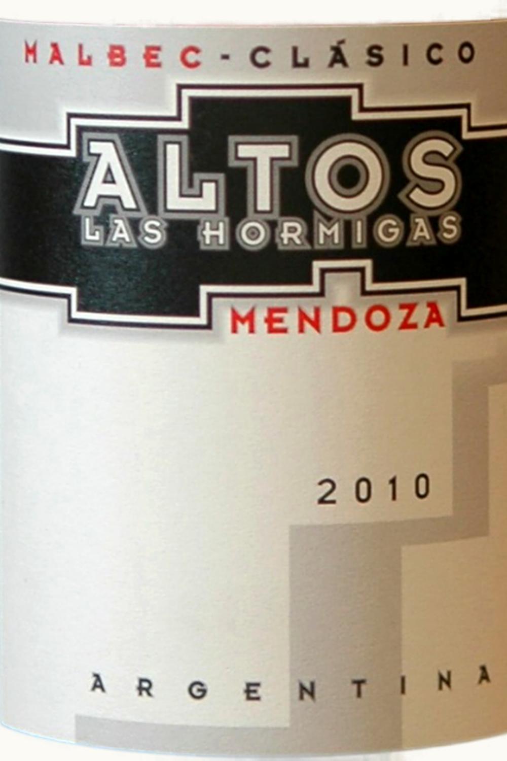 Alto Las Hormigas Alto Las Hormigas Clásico Malbec Mendoza, 2010