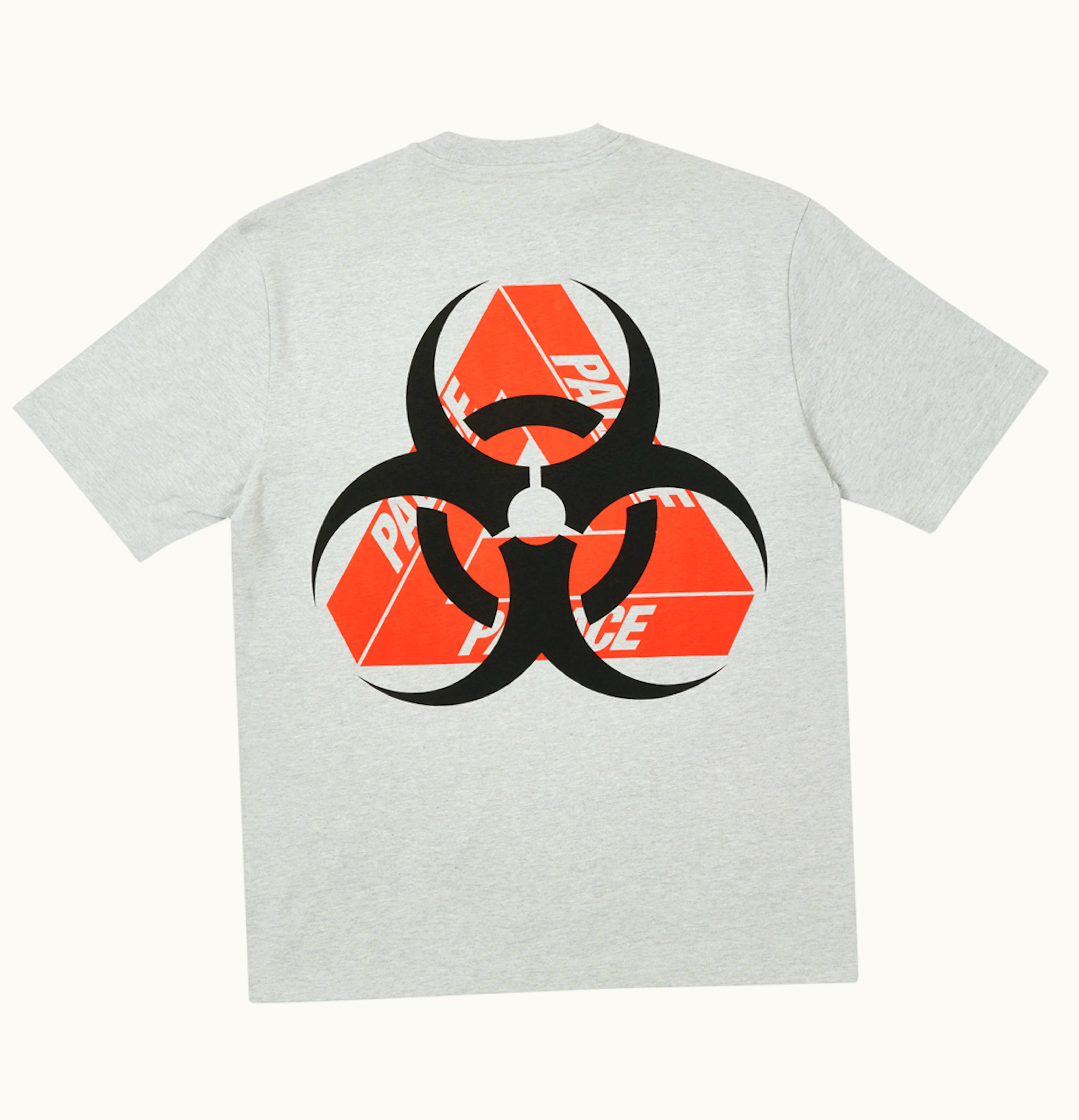 Palace Palace Bio Hazard T Shirt Grey Marl