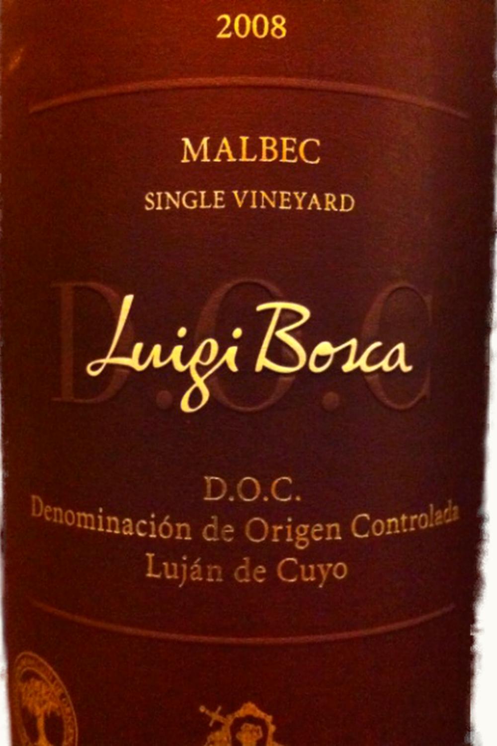 Luigi Bosca Luigi Bosca Single Vineyard Malbec Luján de Cuyo Mendoza, 2008