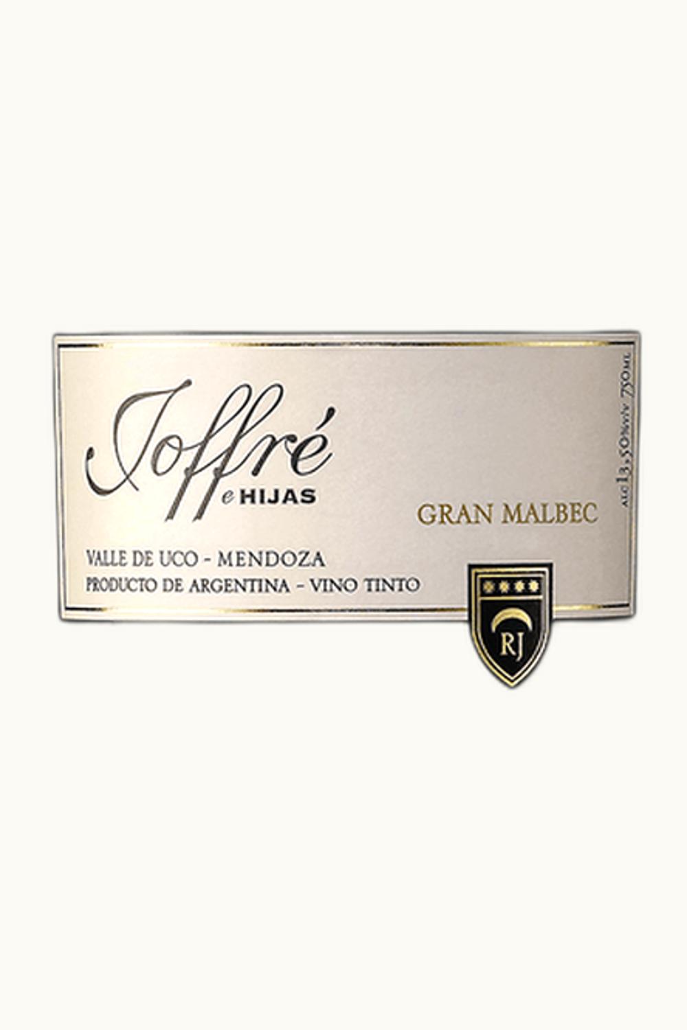 RJ Viñedo Joffré RJ Viñedo Joffré E Hijos Grand Malbec Uco Valley Mendoza Argentina, 2008