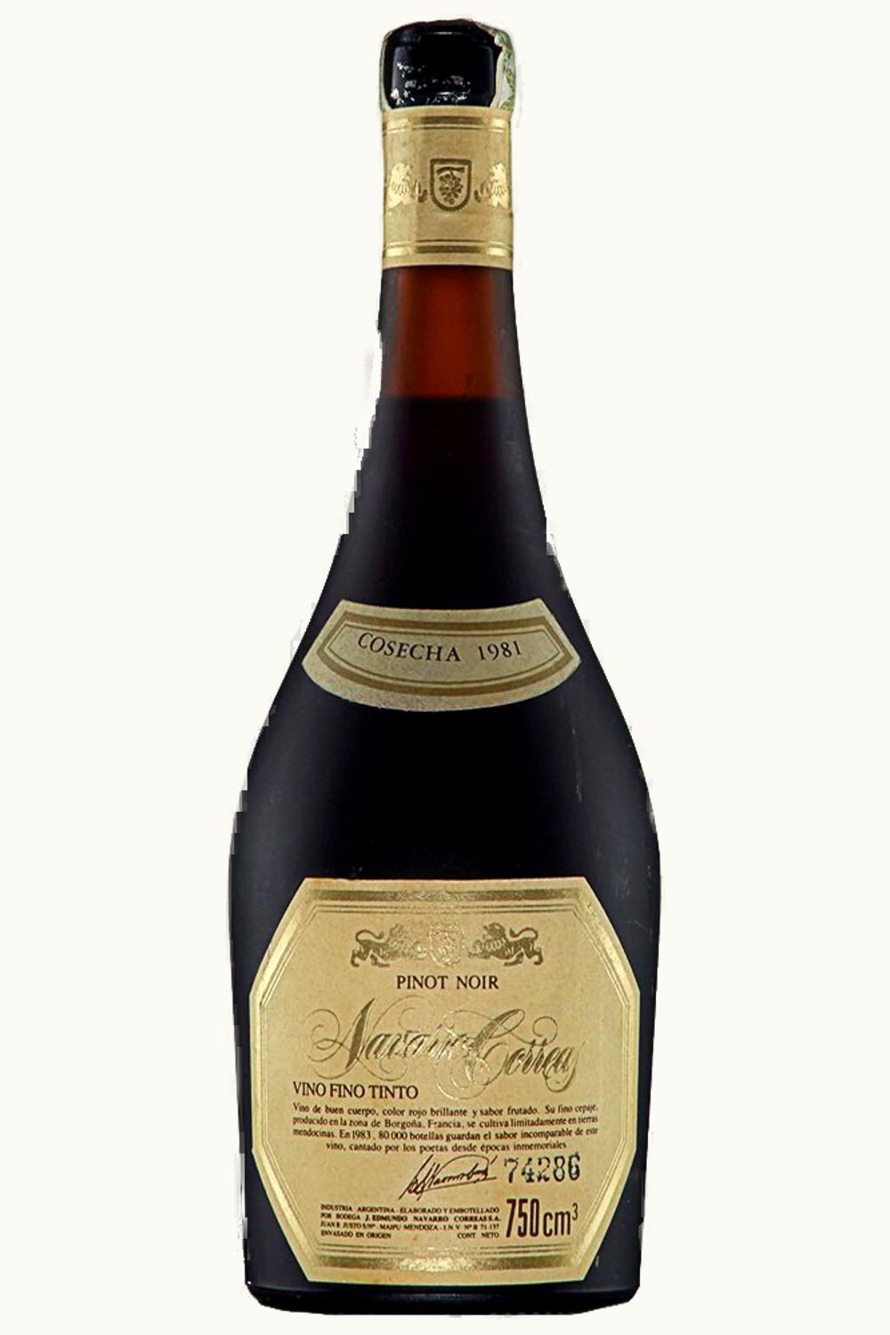 Navarro Correas Collection Privada Pinot Noir Mendoza Argentina, 1981