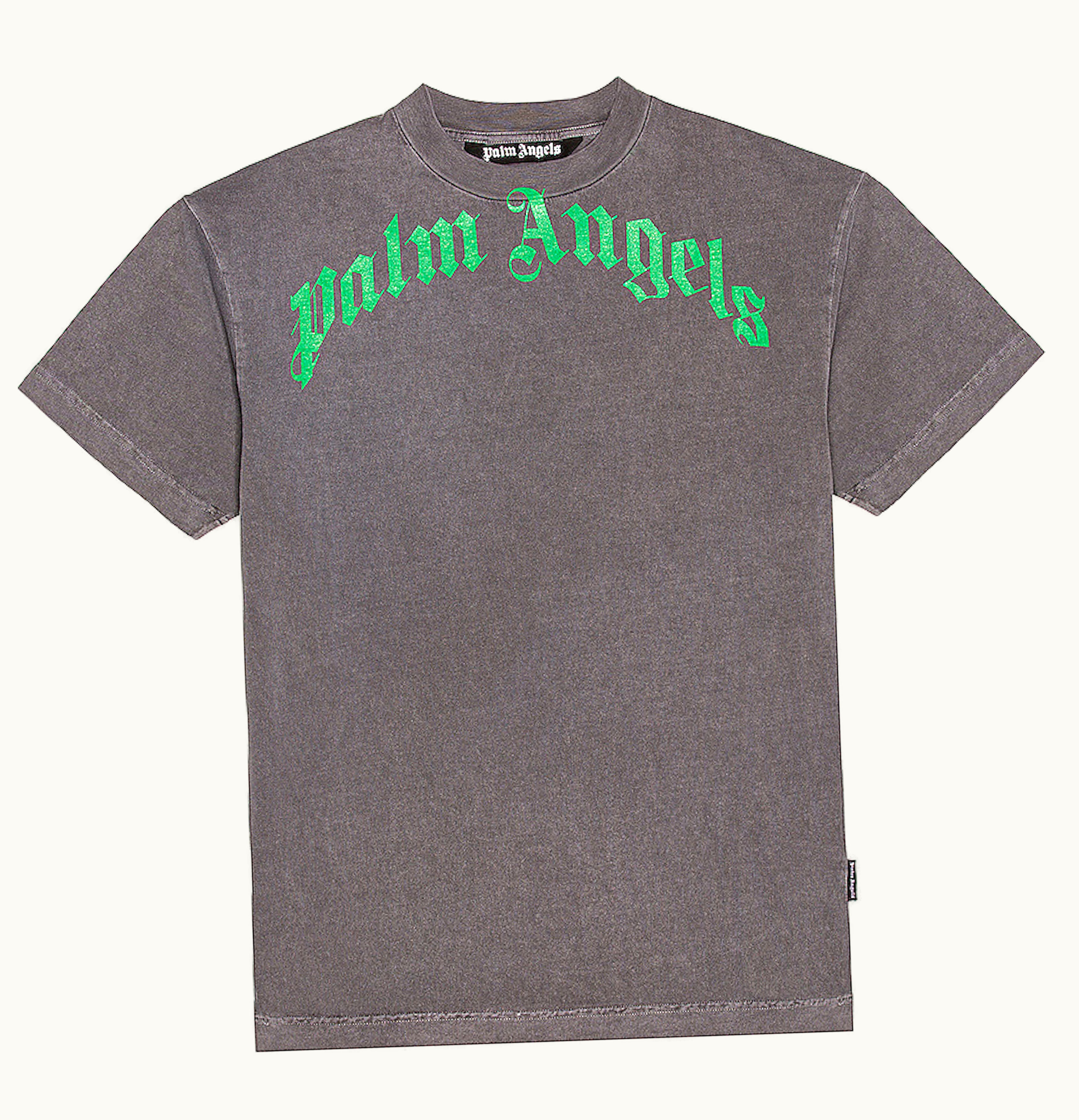 Palm Angels Palm Angels Vintage Effect T Shirt Grey