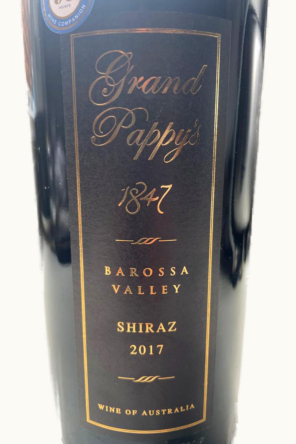 Yaldara Yaldara 1847 Grand Pappy Shiraz Barossa Valley South Australia, 2017
