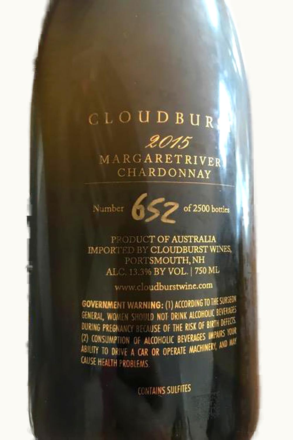 Cloudburst Cloudburst Chardonnay Margaret River Western Australia, 2015