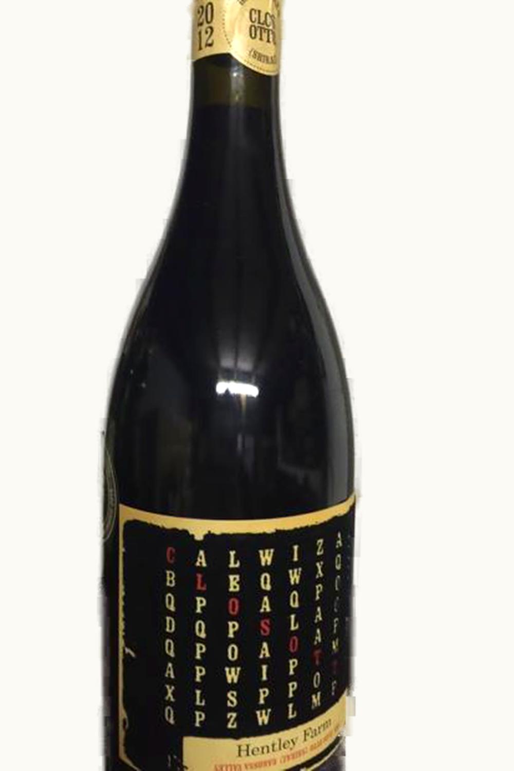 Hentley Farm Clos Otto Shiraz Barossa Valley South Australia, 2012