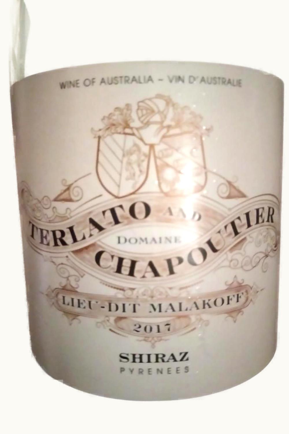 Domaine Terlato & Chapoutier Domaine Terlato & Chapoutier Lieu Dit Malakoff Shiraz Pyrenees Victoria Australia, 2011