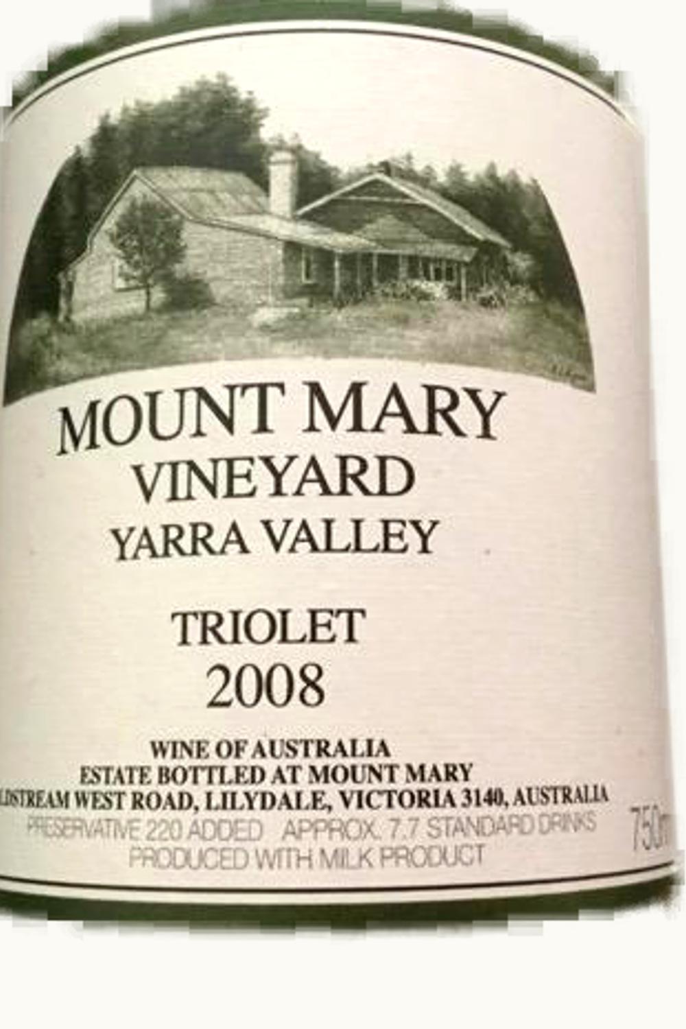 Mount Mary Mount Mary Triolet White Blend Yarra Valley Victoria Australia, 2008