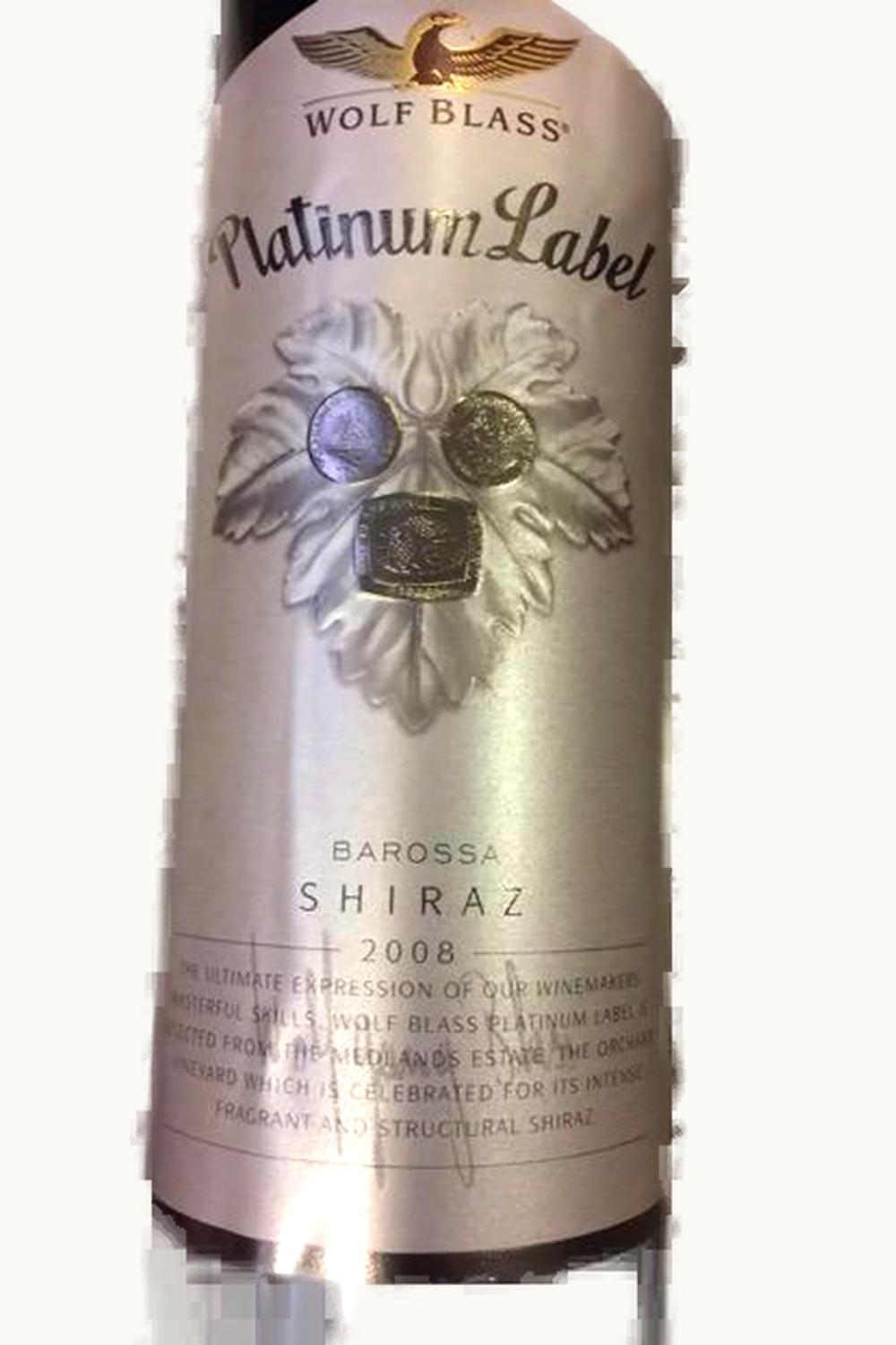 Wolf Blass Wolf Blass Platinum Label Shiraz Barossa Valley South Australia, 2008