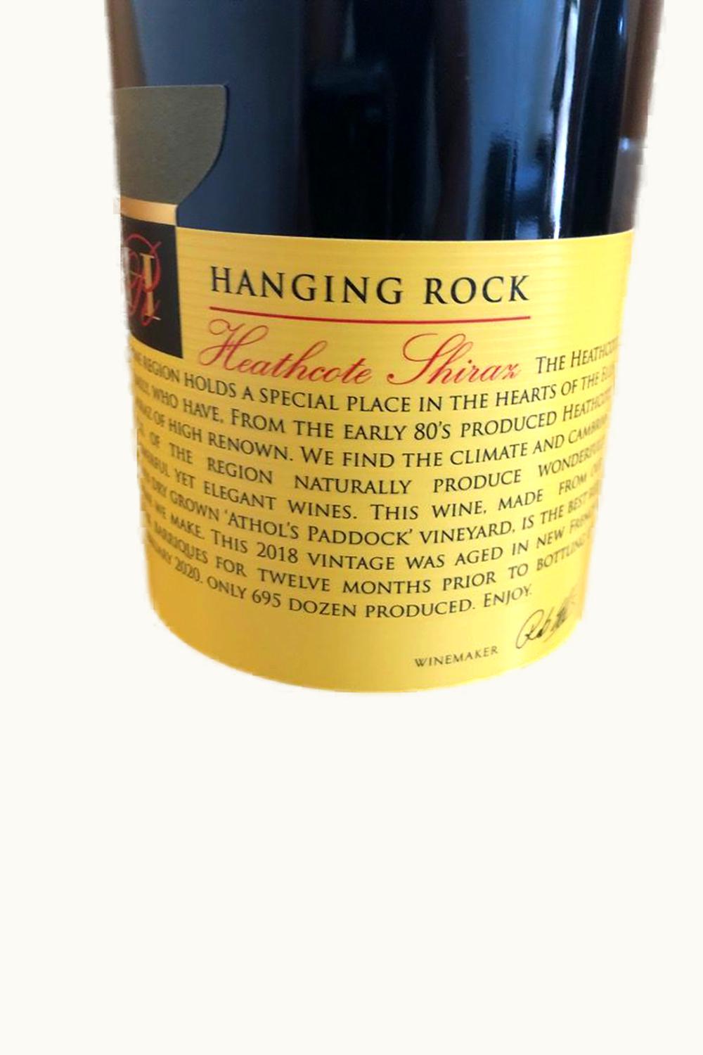 Hanging Rock Hanging Rock Shiraz Heathcote Victoria Australia, 2008