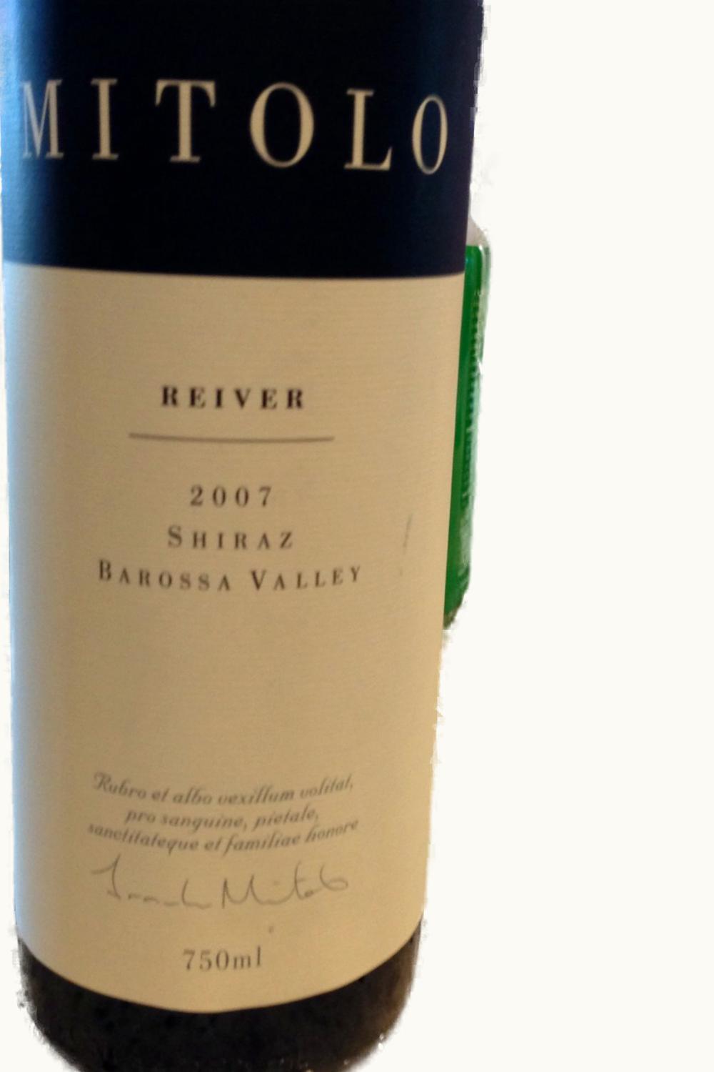 Mitolo Mitolo Reiver Shiraz Barossa Valley South Australia, 2007