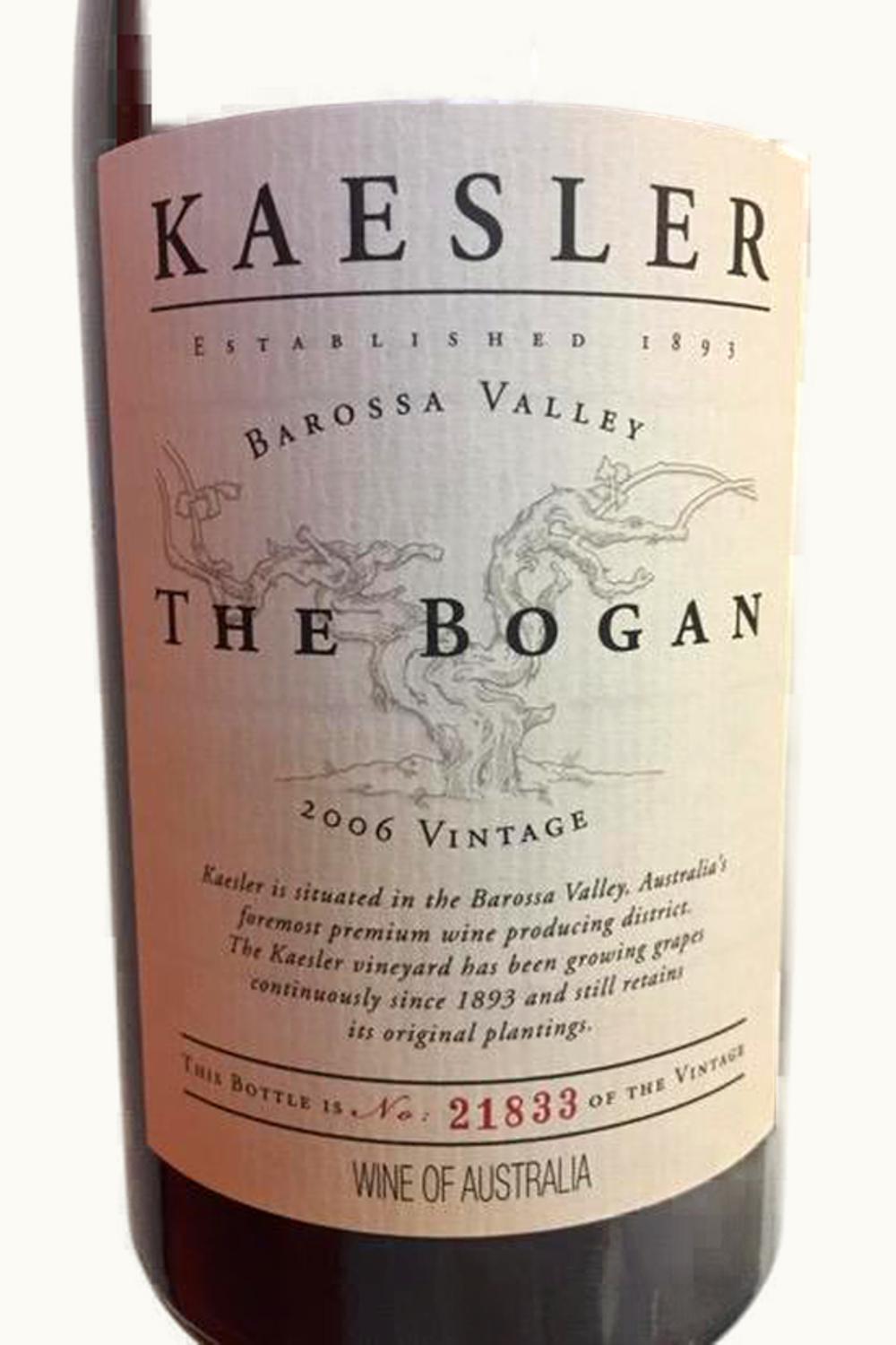 Kaesler Kaesler The Bogan Shiraz Barossa Valley South Australia, 2006