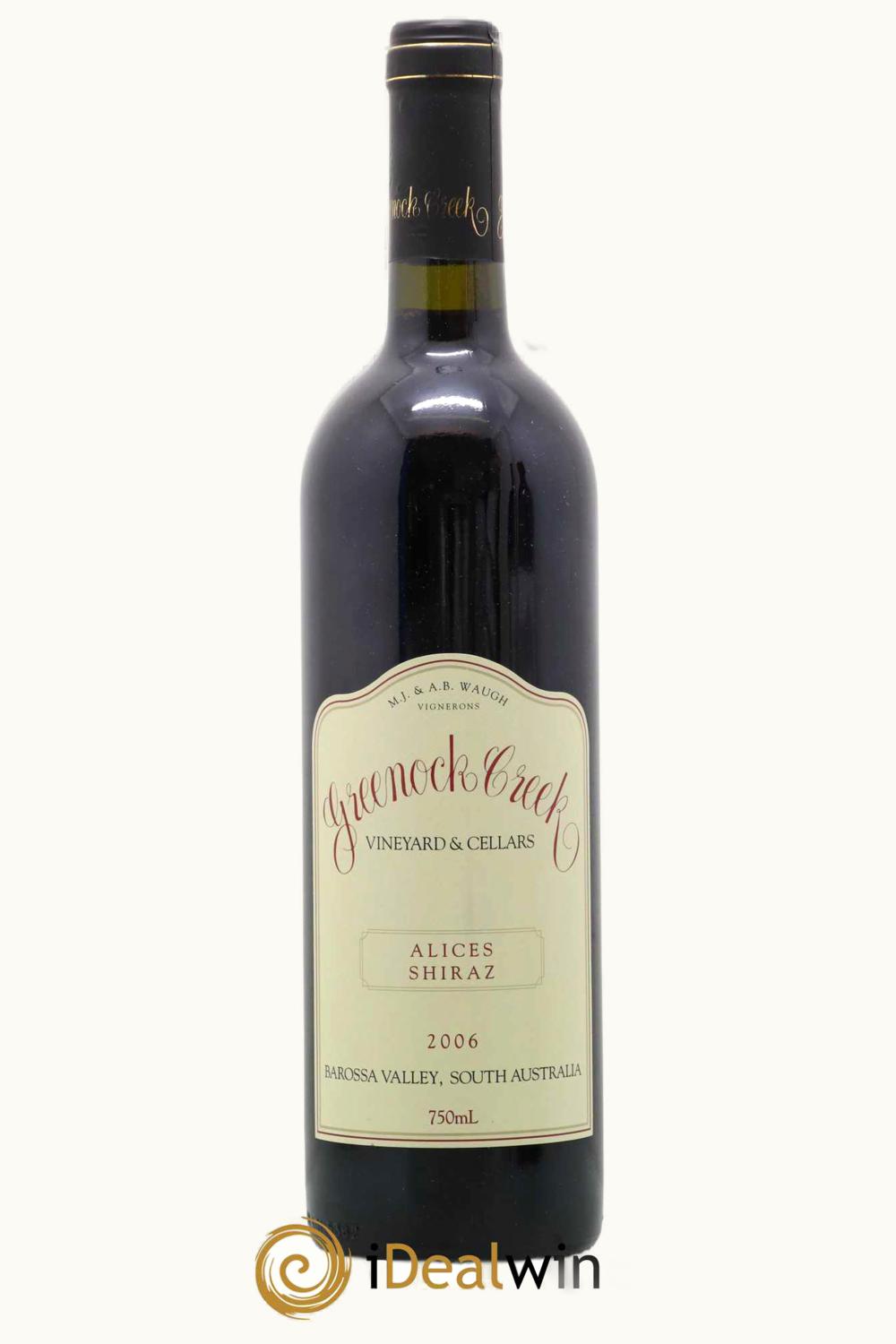 Greenock Creek Greenock Creek Cellars Alice Block Shiraz Barossa Valley South Australia, 2006
