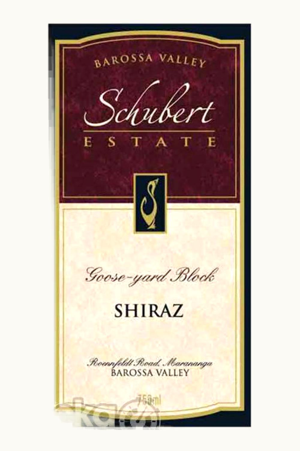 Schubert Estate Schubert Estate Goose Yard Block Shiraz Barossa Valley South Australia, 2005