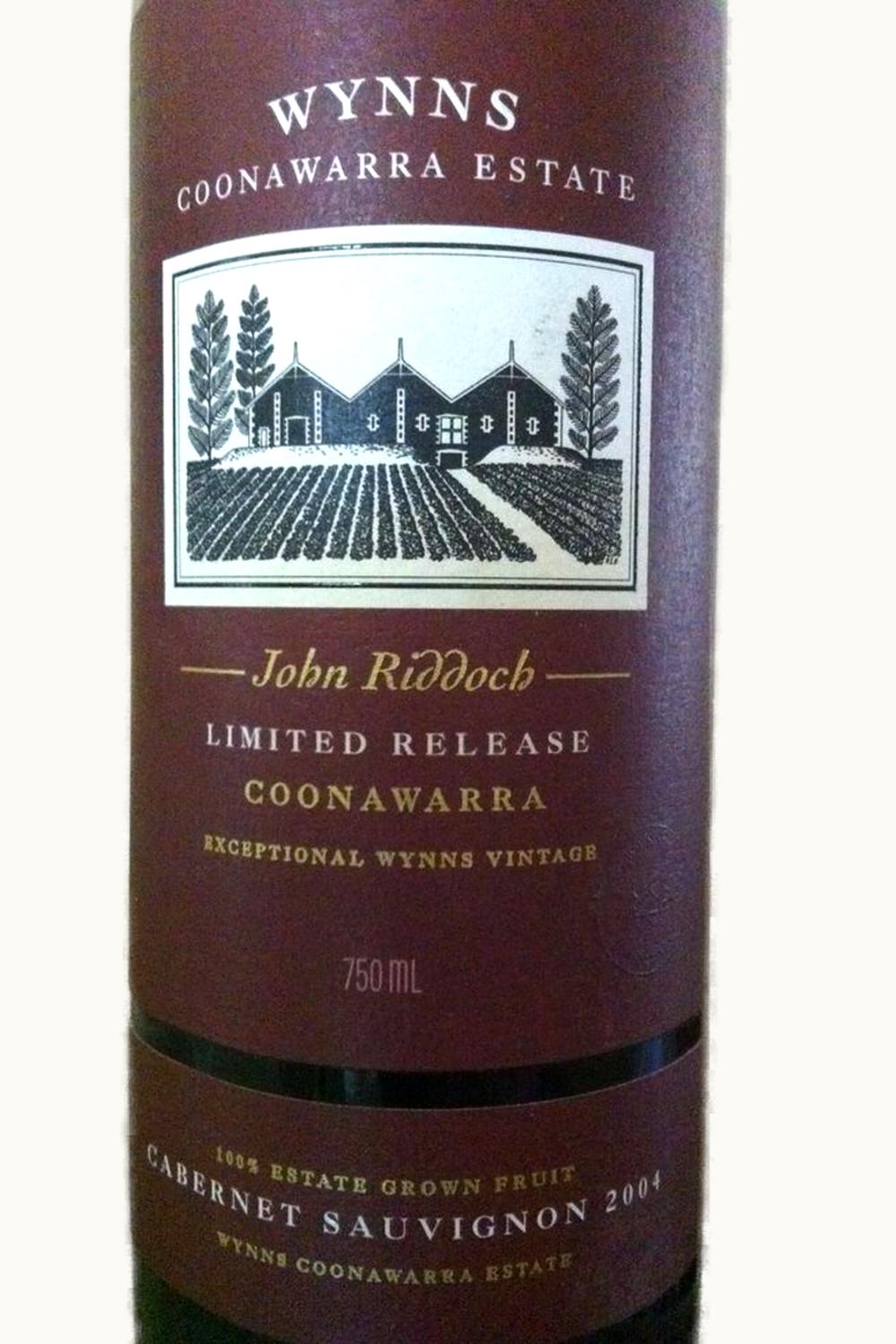 Wynns Estate Wynns Estate John Riddoch Cab Sauv, 2004