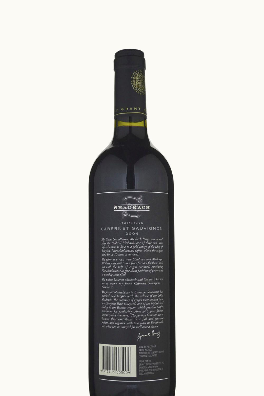 Grant Burge Grant Burge Shadrach Cab Sauv, 2004