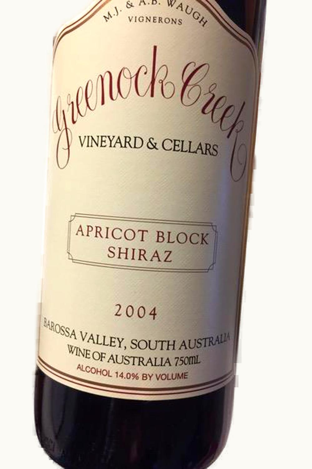 Greenock Creek Greenock Creek Apricot Block SRA, 2004