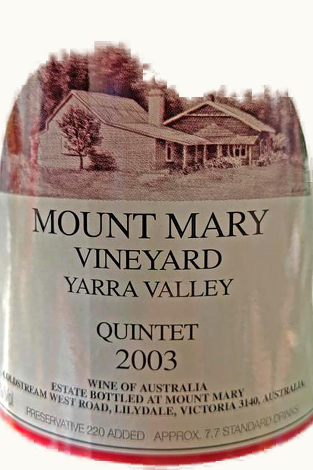 Mount Mary Mount Mary Quintet Red Blend, 2003