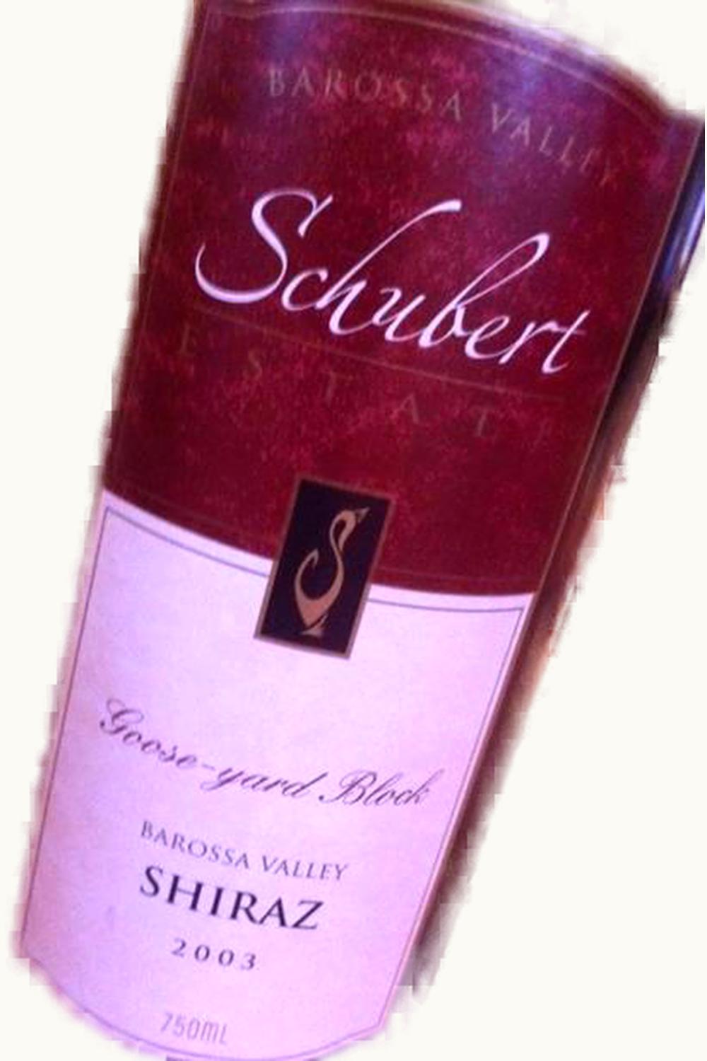 Schubert Estate Schubert Estate Goose Yard Block SRA, 2003
