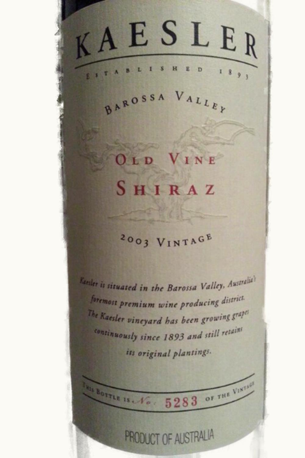 Kaesler Kaesler Old Vines SRA, 2003