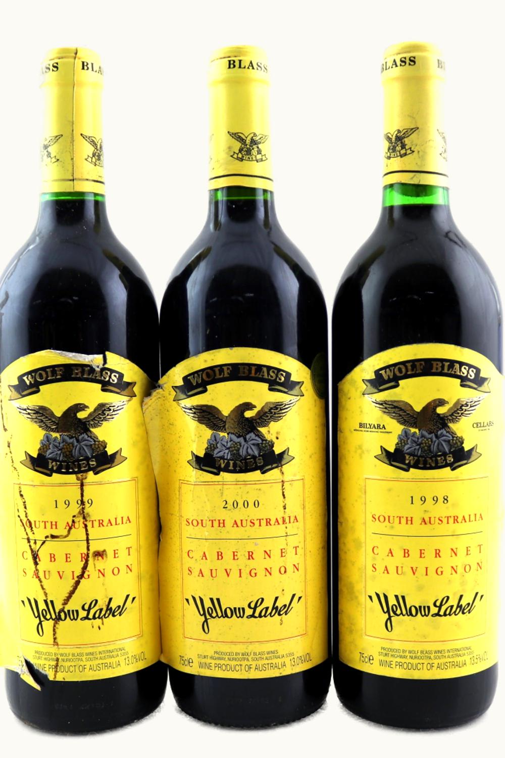 Wolf Blass Wolf Blass Yellow Label Cabernet Sauvignon, 1998