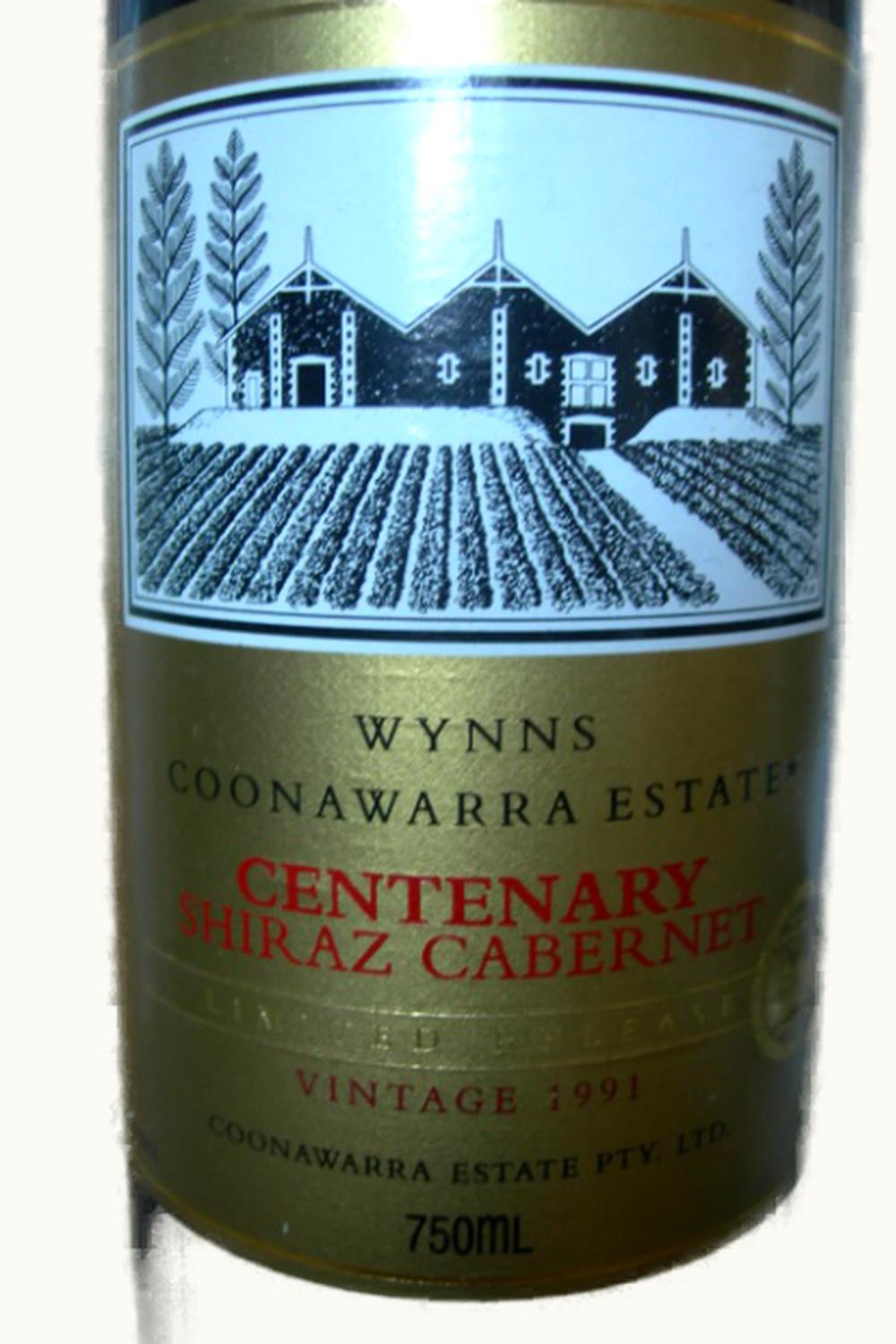 Wynns Estate Centenary Shiraz Cabernet, 1991