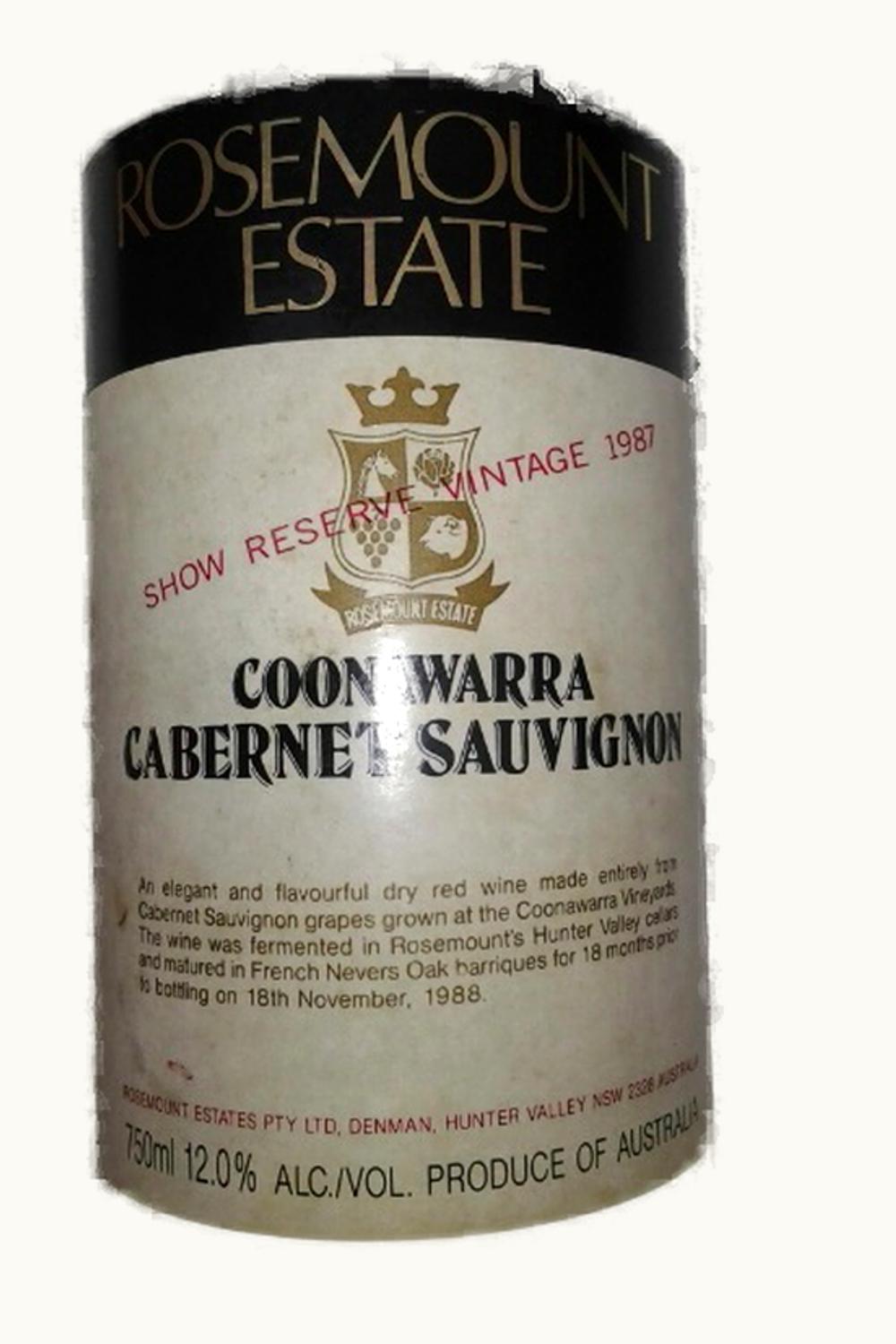 Rosemount Estate Show Reserve Cabernet Sauvignon, 1990
