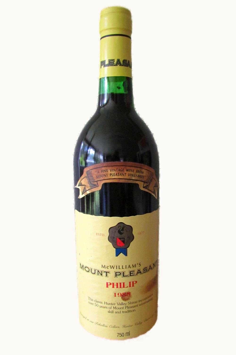 Mount Pleasant Philip Shiraz, 1988