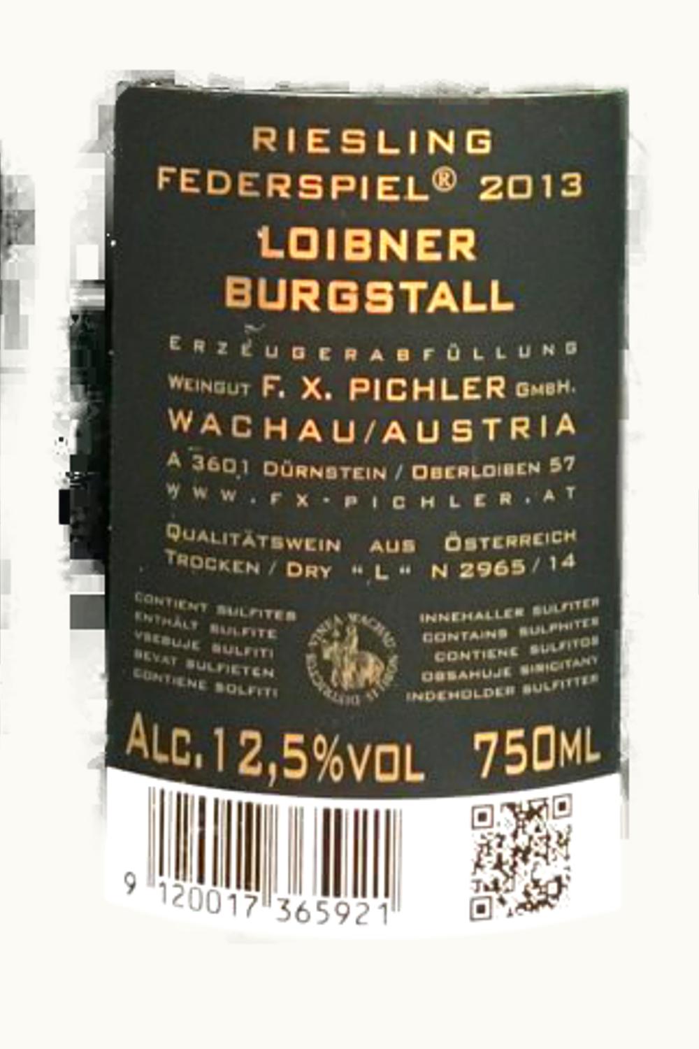 F.X. Pichler F.X. Pichler Loibner Burgstall Riesling Federspiel Wachau, 2013