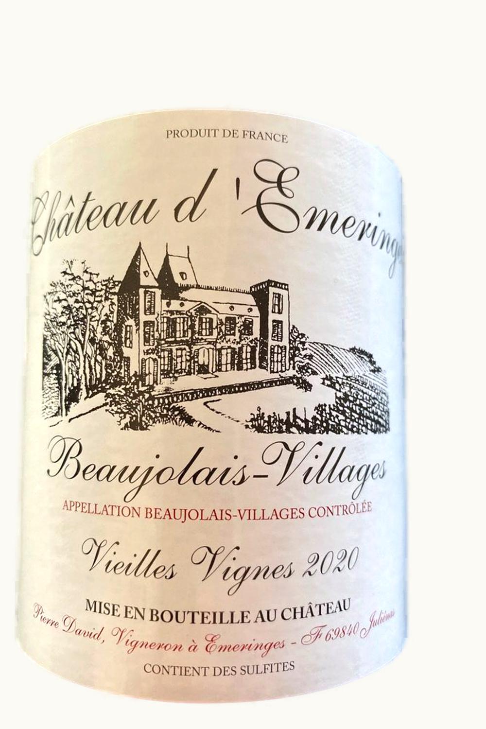 Pierre David Pierre David D'Emeringes Vieilles Vigne Beaujolais Village, 2022