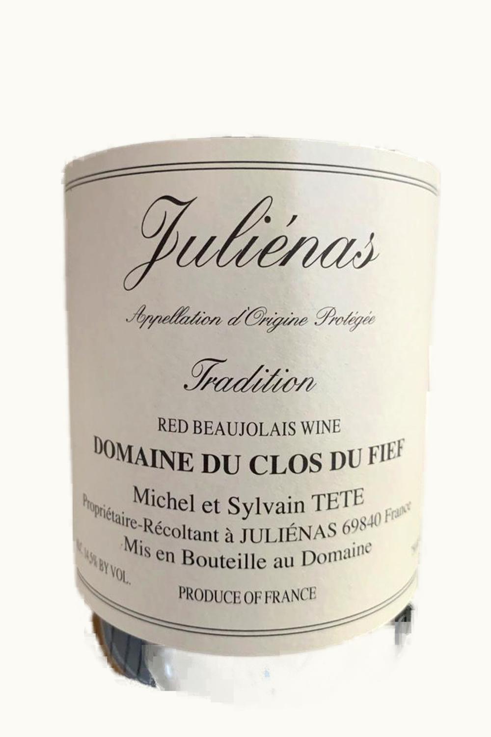 Michel Tête Michel Tete Dom du Clos Fief de Cuvee Julienas, 2018