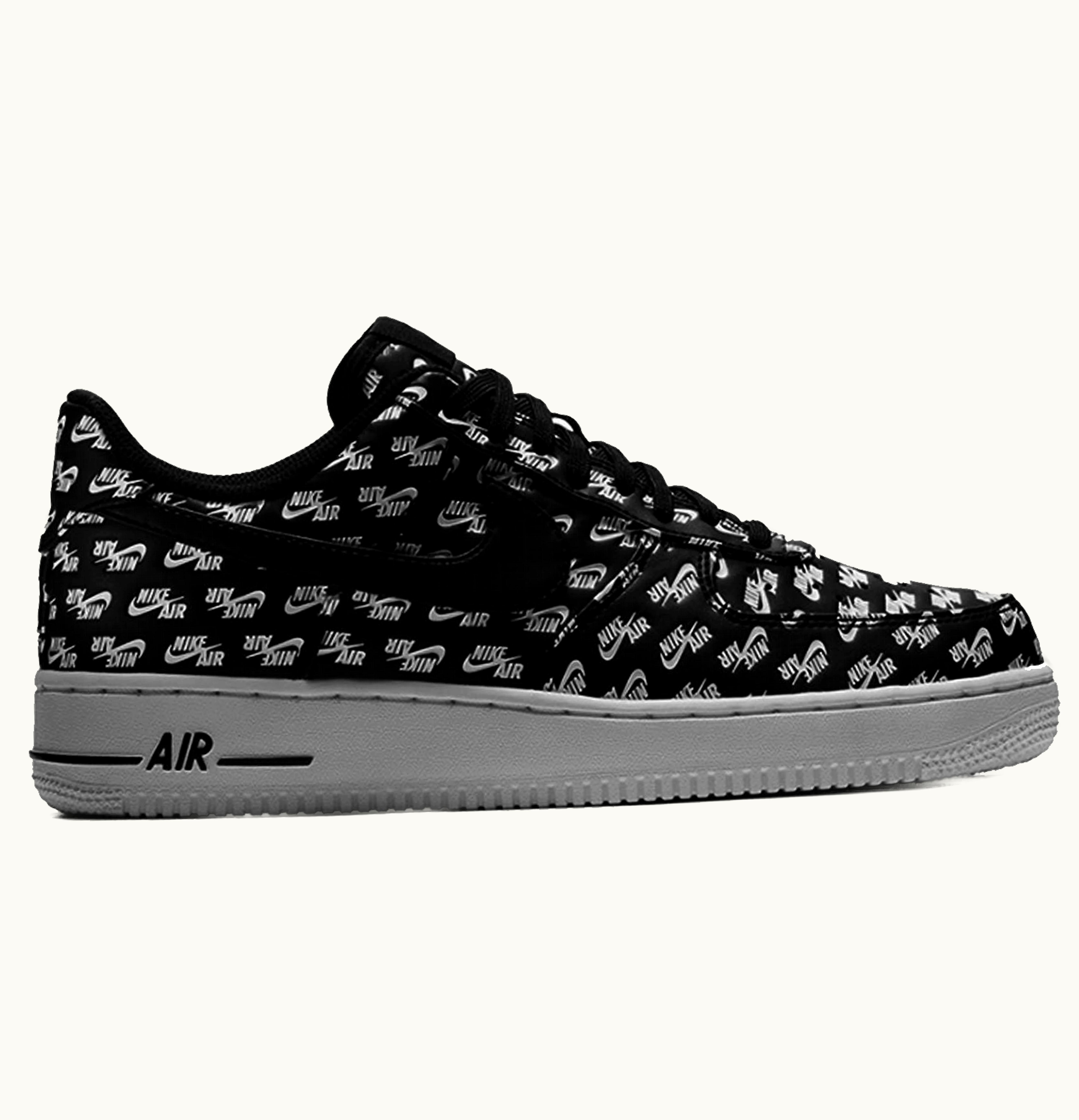 Nike Nike Air Force 1 Low All Over Logo Black