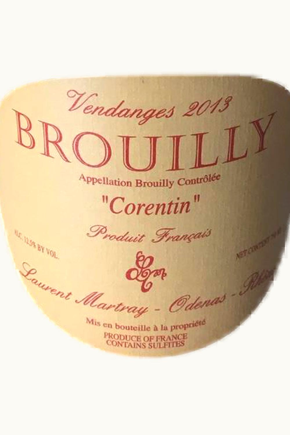 Domaine Laurent Martray Corentine Brouilly, 2013
